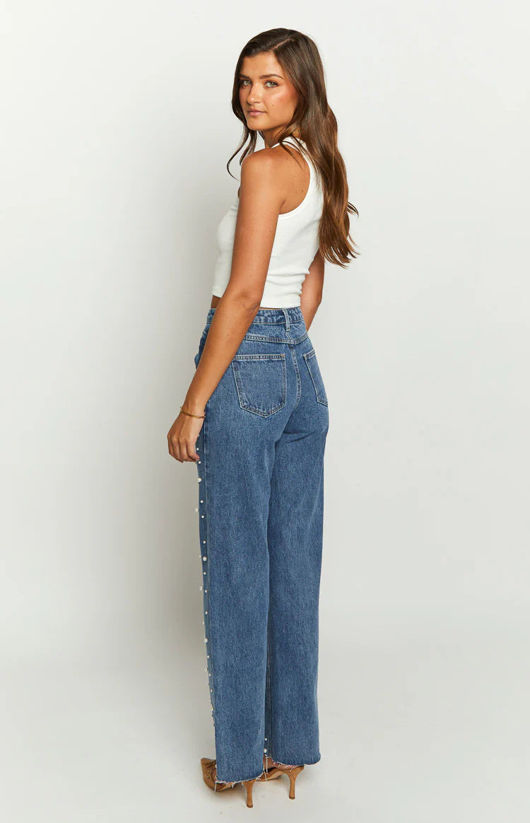 CELESTE Luxe Pearl Jeans