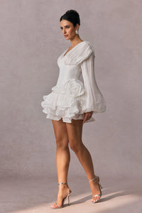 ÉLODIE Floral Appliqué Mini Dress