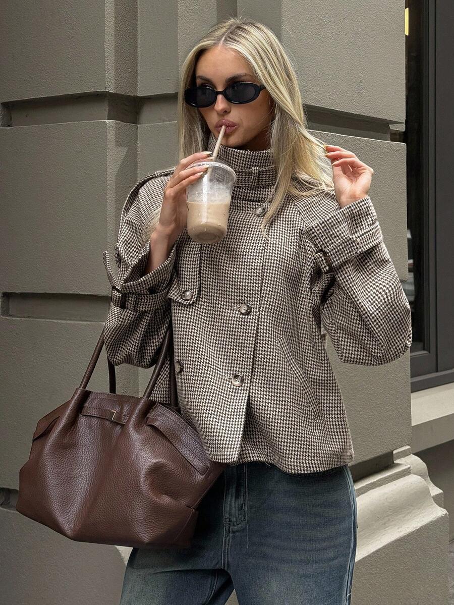 HAVEN Houndstooth tweed jacket