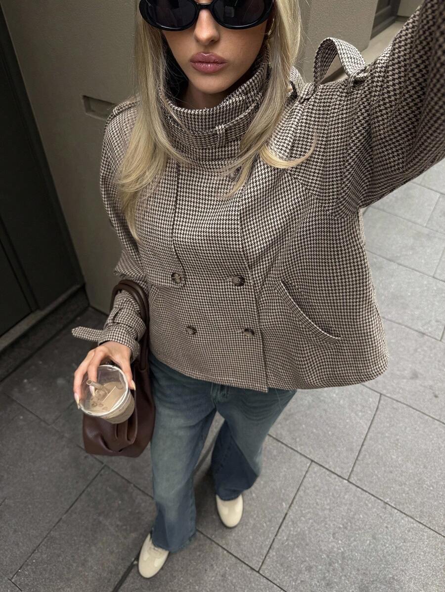 HAVEN Houndstooth tweed jacket