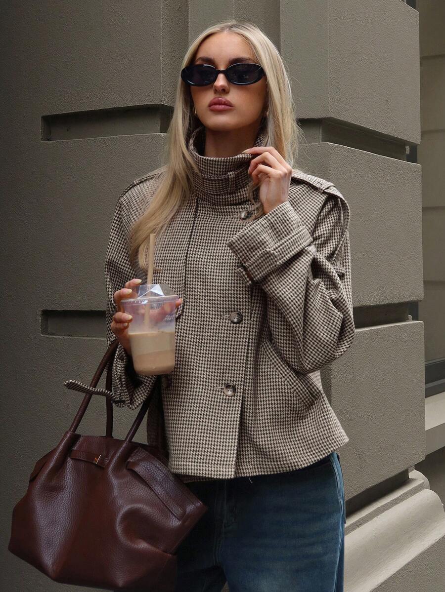 HAVEN Houndstooth tweed jacket