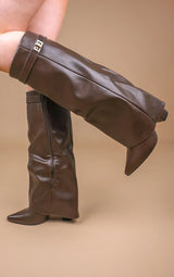 CERVINA Leather Boots Brown