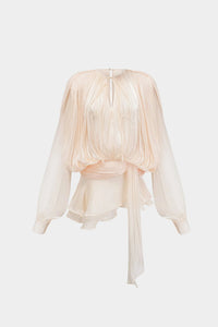 LIVIA Pleated Mesh Dress