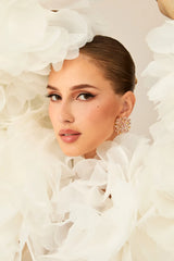 Crystal Fan Statement Earrings