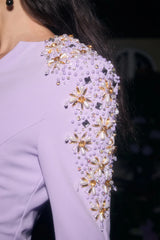 SERAPHINE Embellished V-Neck Long Sleeve Maxi Dress