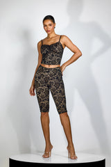 ELOVINE Lace Crop Top & Capri Set