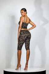 ELOVINE Lace Crop Top & Capri Set