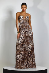SAPHIRA Leopard Maxi Dress