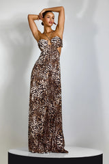 SAPHIRA Leopard Maxi Dress