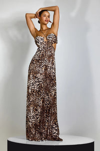 SAPHIRA Leopard Maxi Dress