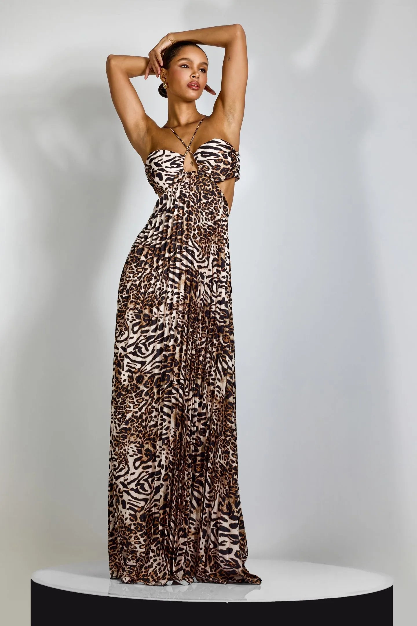 SAPHIRA Leopard Maxi Dress