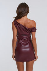 MARZELLA Faux Leather Mini Dress