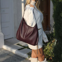 AMALFI CHARM Grigio Leather Bag