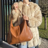 AMALFI CHARM Grigio Leather Bag