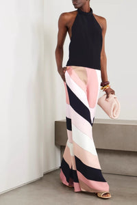 SYLVAÏA Printed Halter Jumpsuit