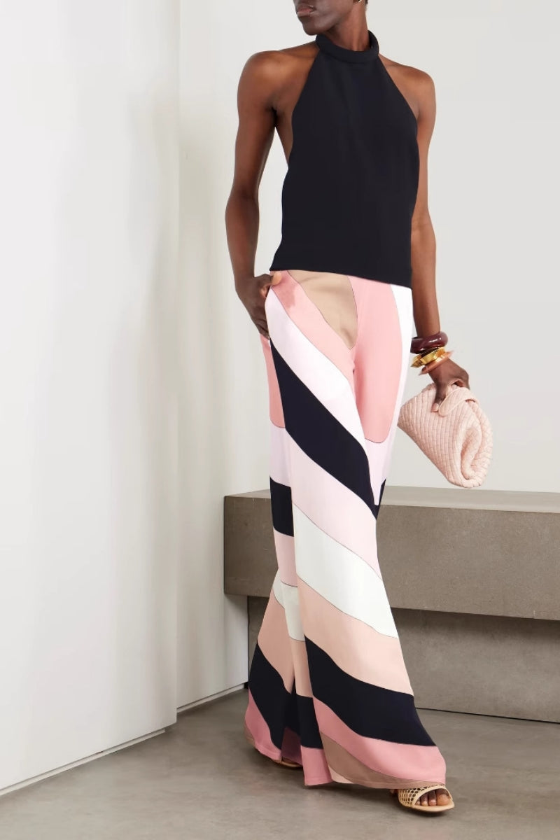 SYLVAÏA Printed Halter Jumpsuit