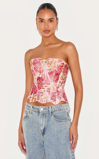 VÉLANE Lace Corset Top