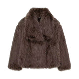 ELVORU Fur Effect Puffer Coat