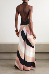 SYLVAÏA Printed Halter Jumpsuit