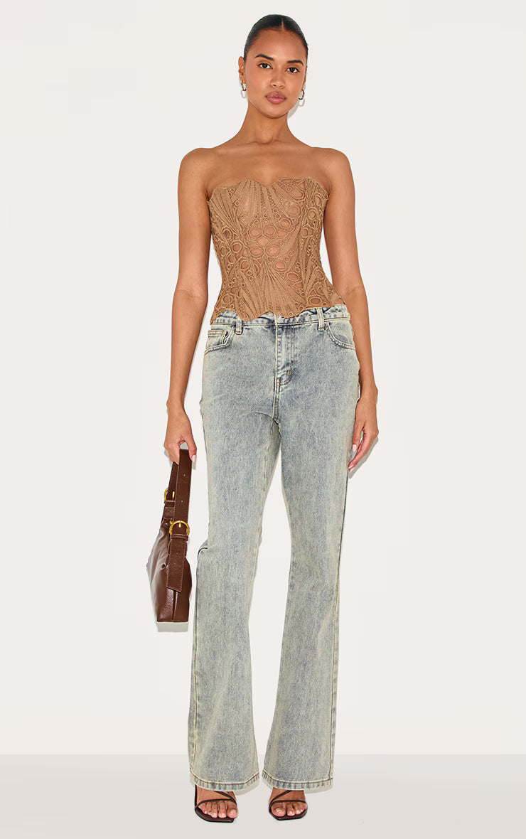 VÉLANE Lace Corset Top