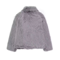 ELVORU Fur Effect Puffer Coat