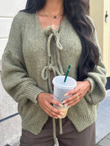 CLARA Bow Cardigan