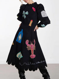 Crustacea Scallop Midi Dress