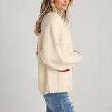 LYDIA Shrimp Print Cardigan