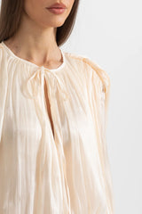 LIVIA Pleated Mesh Dress