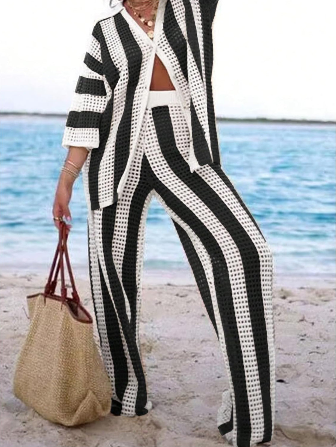 MIRA Striped Knit Set