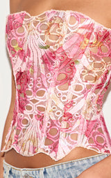 VÉLANE Lace Corset Top