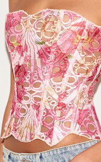 VÉLANE Lace Corset Top