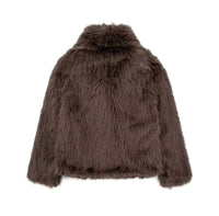 ELVORU Fur Effect Puffer Coat