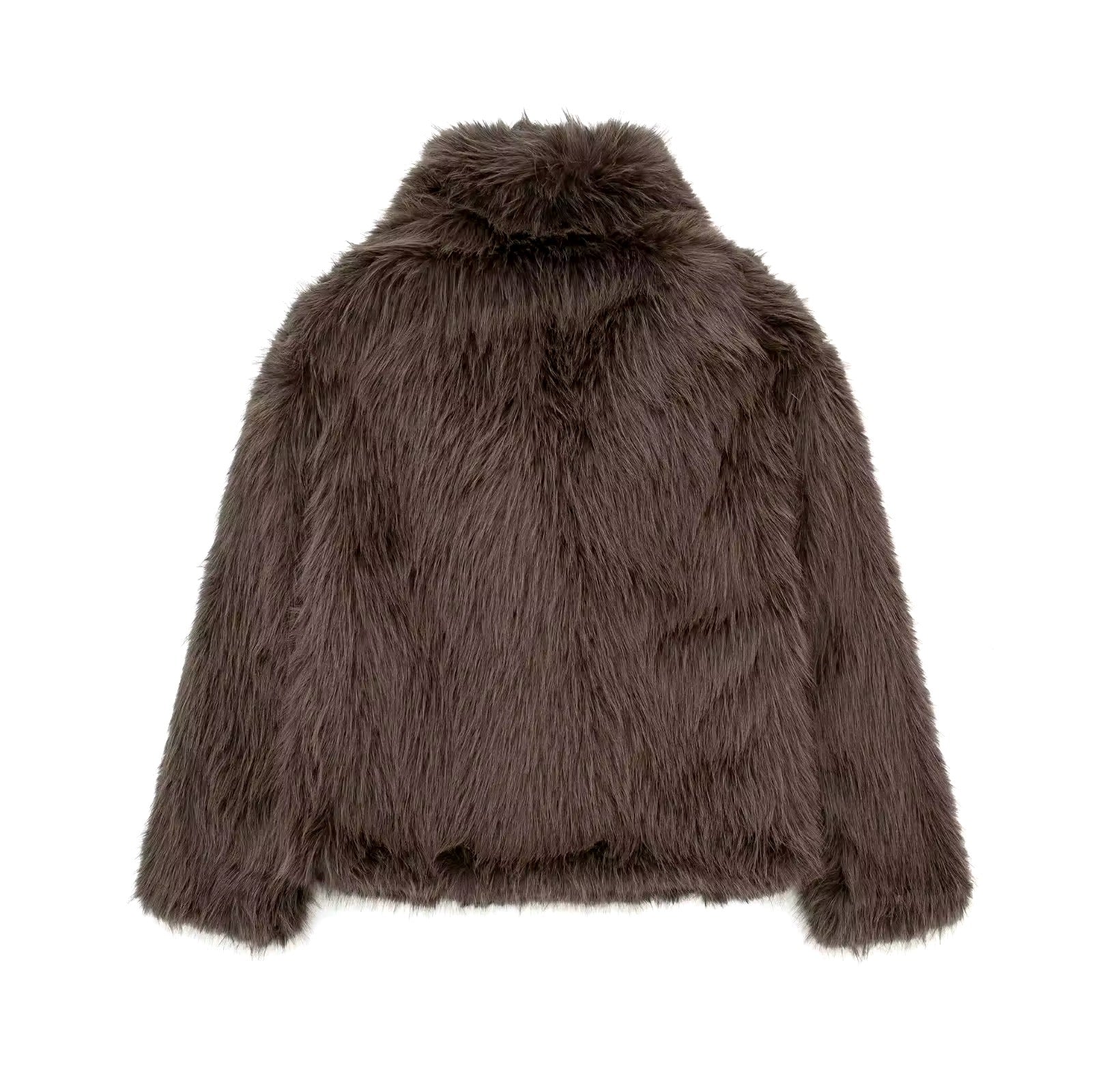 ELVORU Fur Effect Puffer Coat