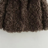 ELVORU Fur Effect Puffer Coat