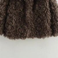 ELVORU Fur Effect Puffer Coat