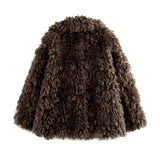 ELVORU Fur Effect Puffer Coat