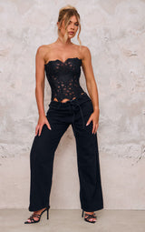 VÉLANE Lace Corset Top