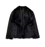 ELVORU Fur Effect Puffer Coat