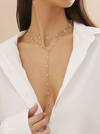 NECKLACE Gold Plated Handmade Pearl Necklace