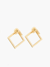 EARRING Square Geometric Stud Earrings