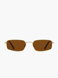 LUMINA Retro Square Metal Frame Sunglasses