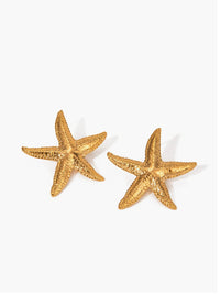 EARRING Gold Starfish Stud Earrings