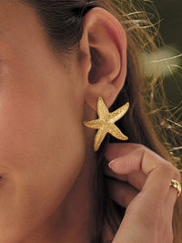 EARRING Gold Starfish Stud Earrings