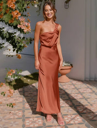 ELEVA Satin Maxi Dress