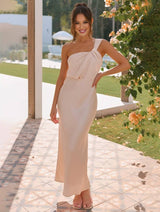 ELEVA Satin Maxi Dress