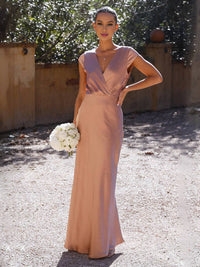 LORINA Satin Mermaid Dress