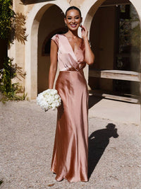 LORINA Satin Mermaid Dress