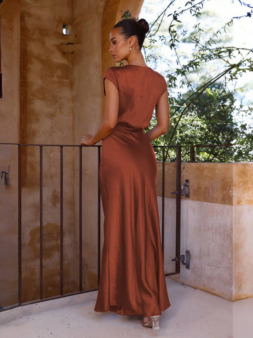 LORINA Satin Mermaid Dress