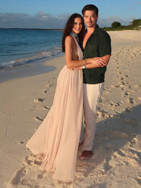 ROSABELLA Backless Cut-Out Maxi Dress